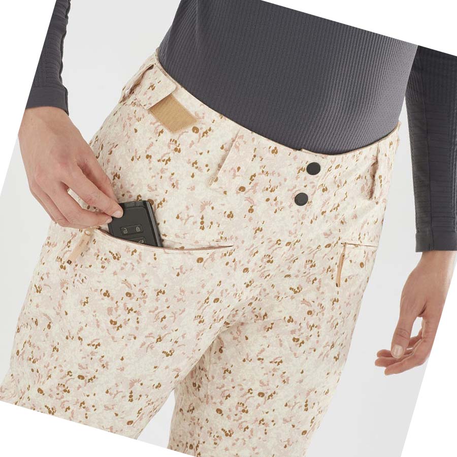 Pantalones De Esquí Salomon EDGE Mujer Beige | MX 2328YXF